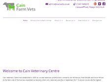 Tablet Screenshot of cainvets.co.uk